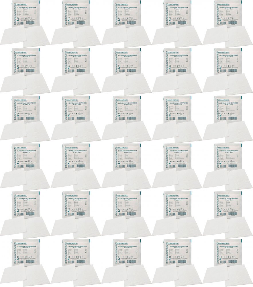 30x Kompres Matocomp, 10x10cm, 2 sztuki. 8W 17N