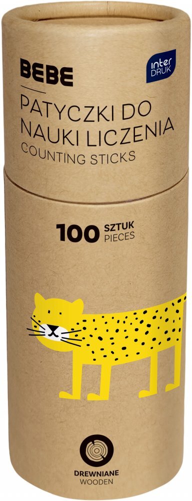 Outlet: USZKODZONE OPAKOWANIE Patyczki do liczenia Interdruk BEBE Kids, drewniane, 100 sztuk