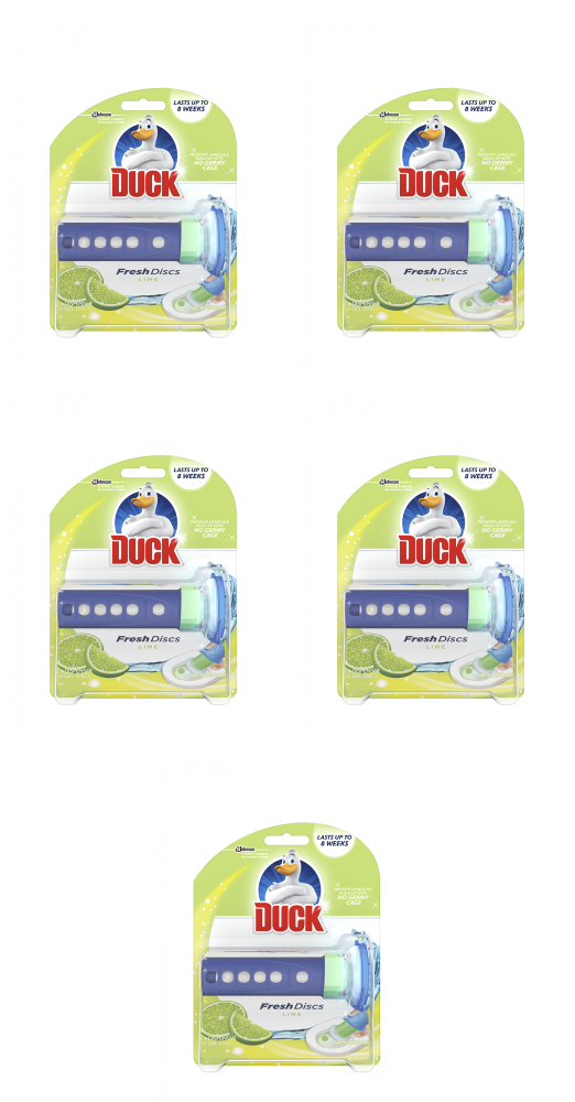 5x Krążki żelowe do wc Duck Fresh Discs Lime, 6 sztuk+ dyspenser, limonka