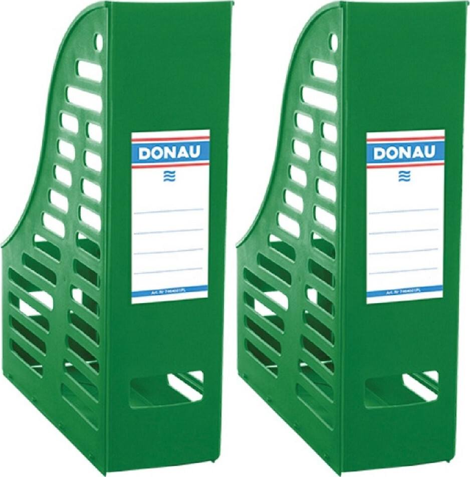 2x Organizer składany na dokumenty i czasopisma Donau, A4, 85mm, do 850 kartek zielony