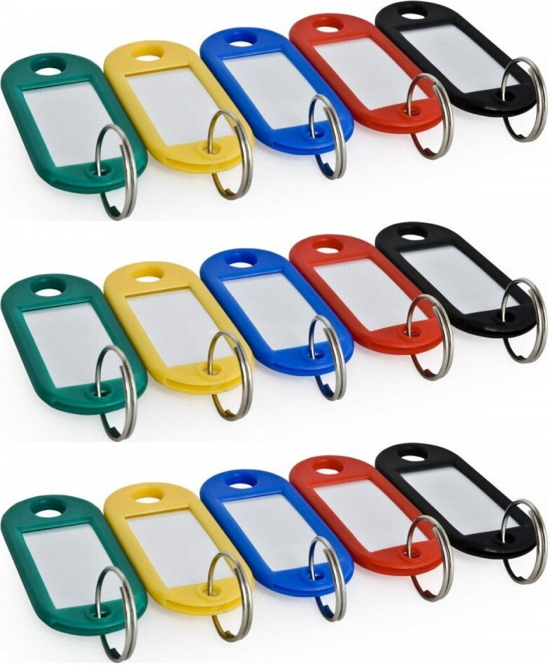 3x Zawieszki do kluczy Argo, plastik, 100 sztuk, mix kolorów