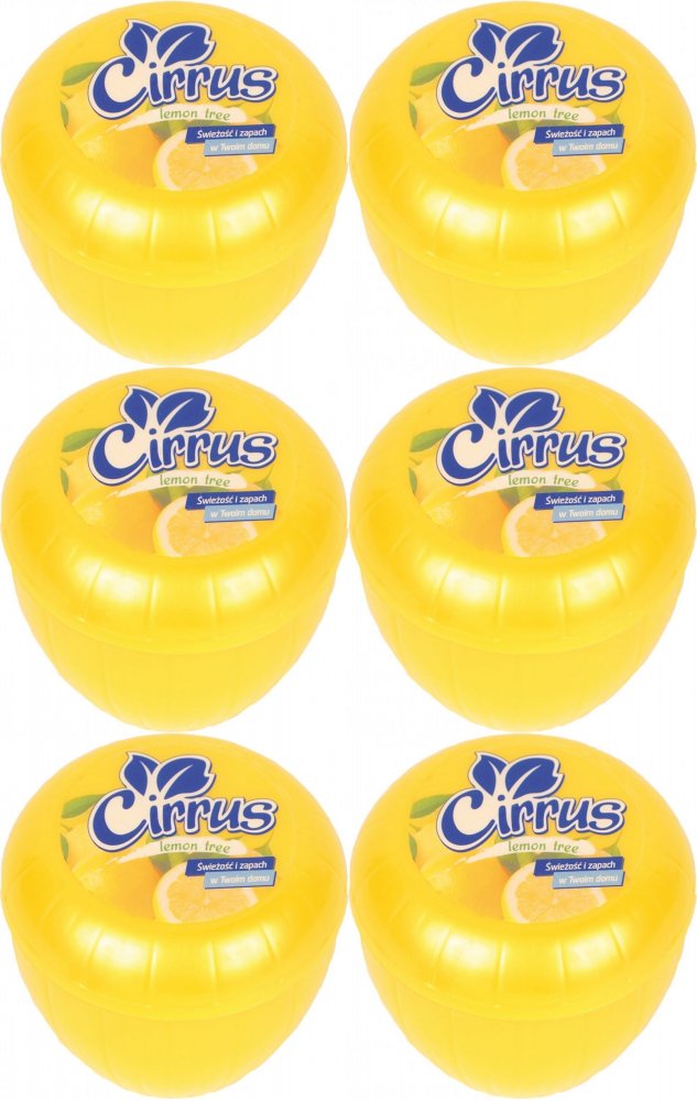 6x Odświeżacz powietrza Cirrus tulipan, lemon tree, żel, 150g