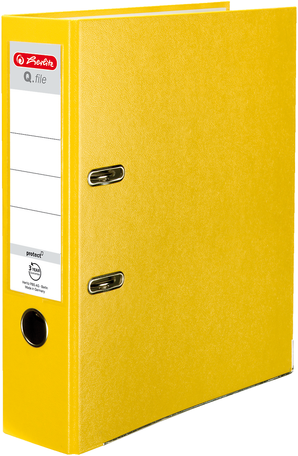 Segregator A4 Herlitz Q.file, 80mm, żółty