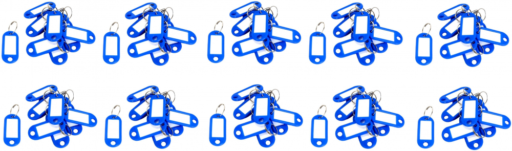 10x zawieszki do kluczy D.Rect, 10 sztuk, niebieski