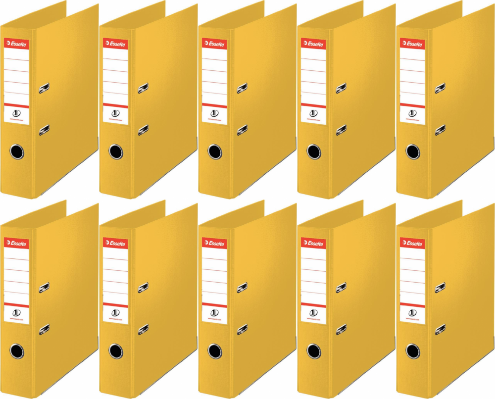 10x Segregator A4 Esselte No.1 Power, 50mm, do 350 kartek żółty