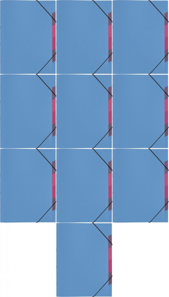 10x Teczka z przegródkami Pagna, A4, 5 przekładek, jasny niebieski