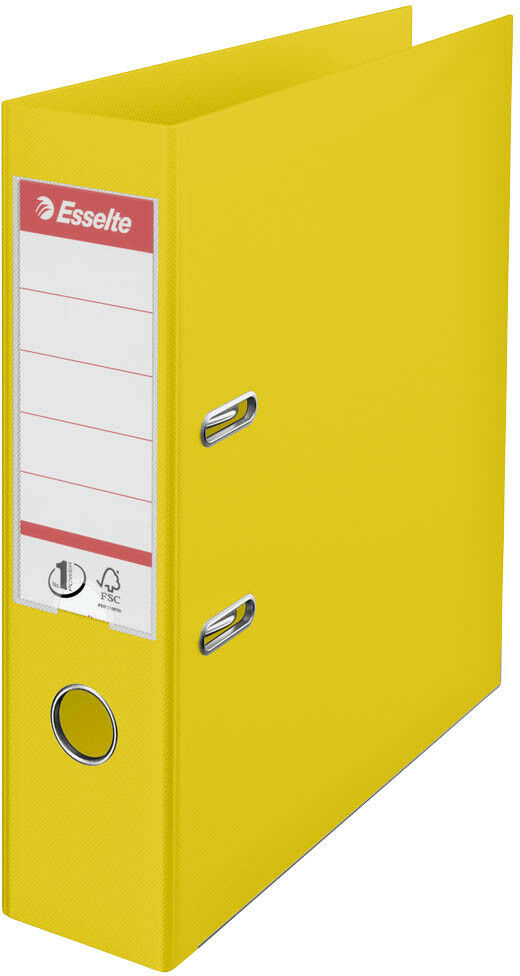 Segregator A4 Esselte Vivida No.1 Power, 75mm, do 500 kartek żółty