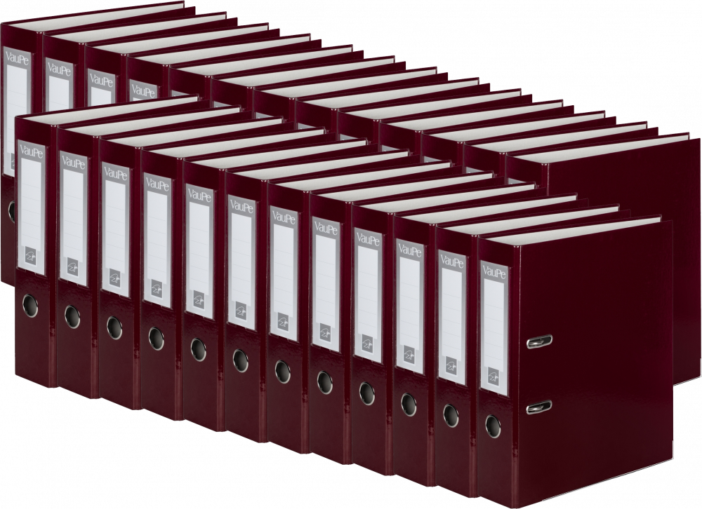 25x Segregator A4 VauPe FCK, 75mm, do 500 kartek, brązowy