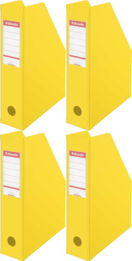 4x Organizer kartonowy na dokumenty Esselte Vivida, składany , A4, 70mm, do 700 kartek żółty