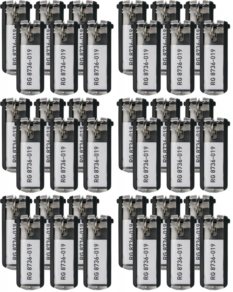 6x Zawieszki do kluczy Durable, 6 sztuk, czarny