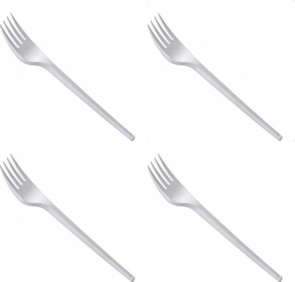 4x Widelce plastikowe, wielorazowe, 100 sztuk, biały