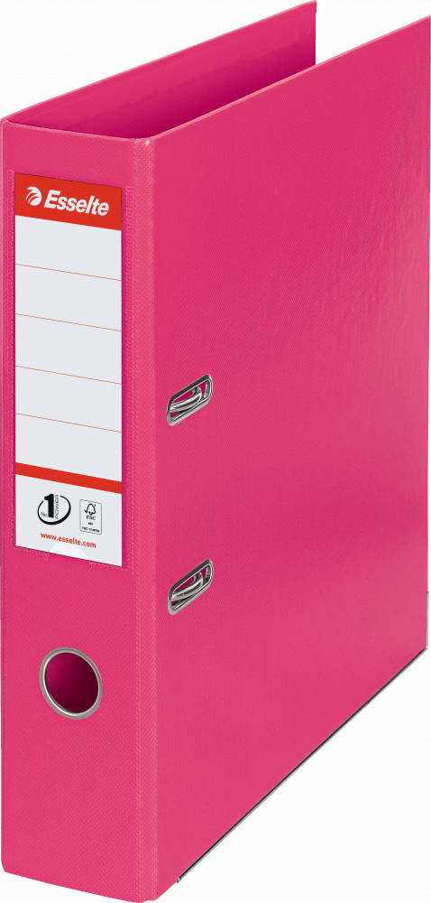 Segregator A4 Esselte No.1 Power, 75mm, do 500 kartek fuksja