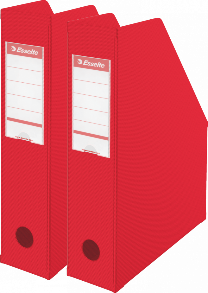 2x Organizer kartonowy na dokumenty Esselte Vivida, składany , A4, 70mm, do 700 kartek czerwony