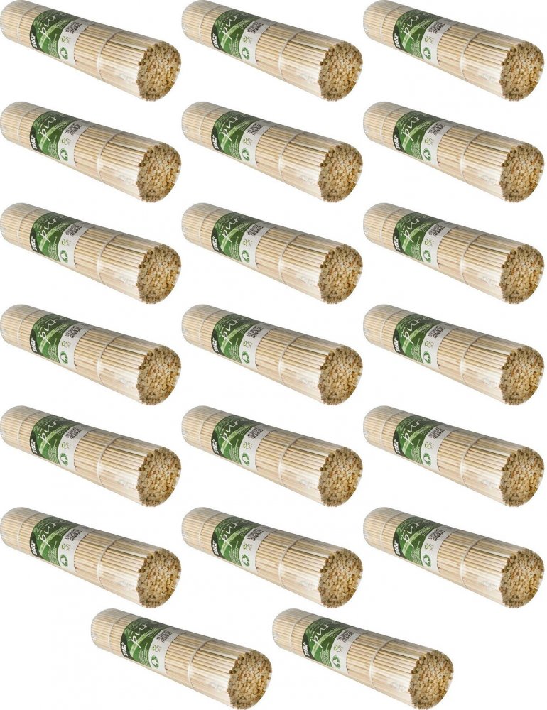20x Patyczki do szaszłyków Papstar Pure, bambus, 25cm, 250 sztuk