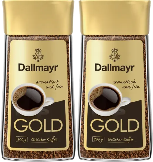 2x Kawa rozpuszczalna Dallmayr Glass Gold, 200g