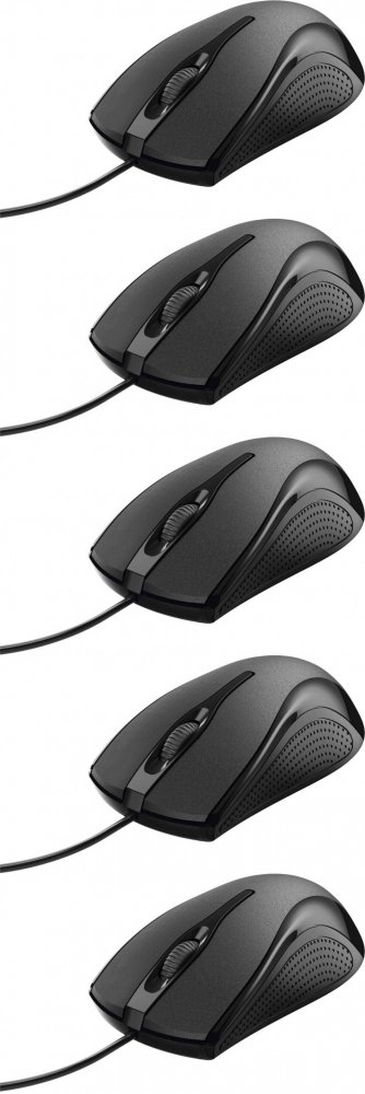 5x Mysz przewodowa Hama MC-200, optyczna, czarny
