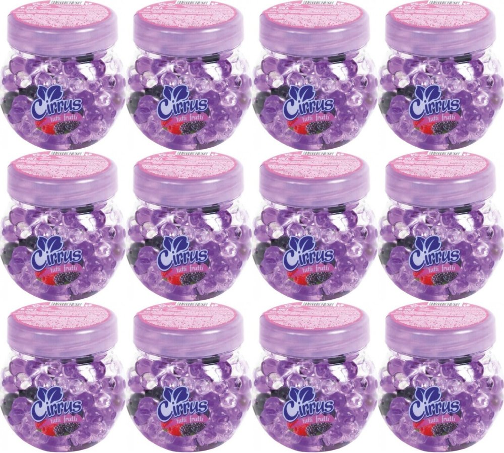 12x Odświeżacz powietrza Cirrus kulki, tutti frutti, żel, 150g
