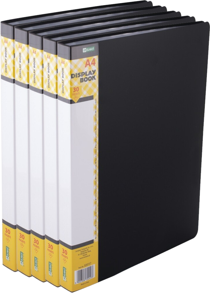 5x Album ofertowy D.Rect, A4, 30 koszulek, czarny