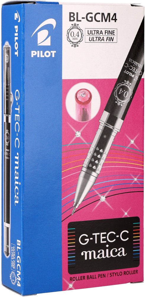 12x Długopis żelowy Pilot G-Tec Maica, 0.4mm, granatowy