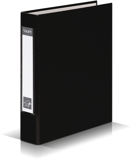Segregator ringowy Vaupe, A5, szerokość grzbietu 40mm, 2 ringi, czarny
