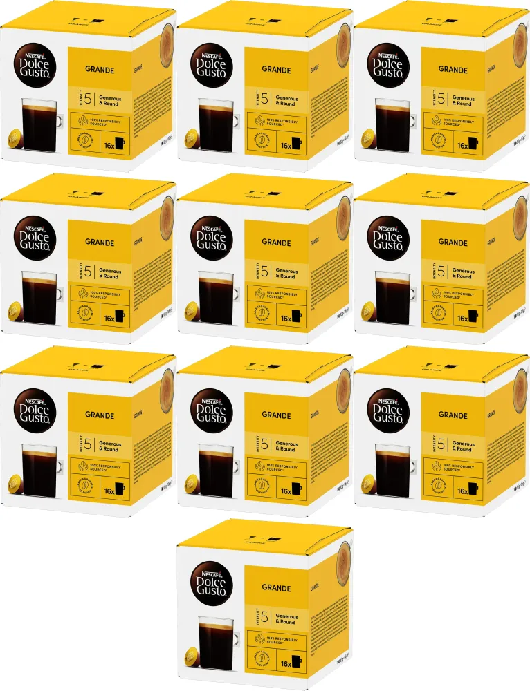 10x Kapsułki do ekspresu Nescafe Dolce Gusto Grande, 30 sztuk