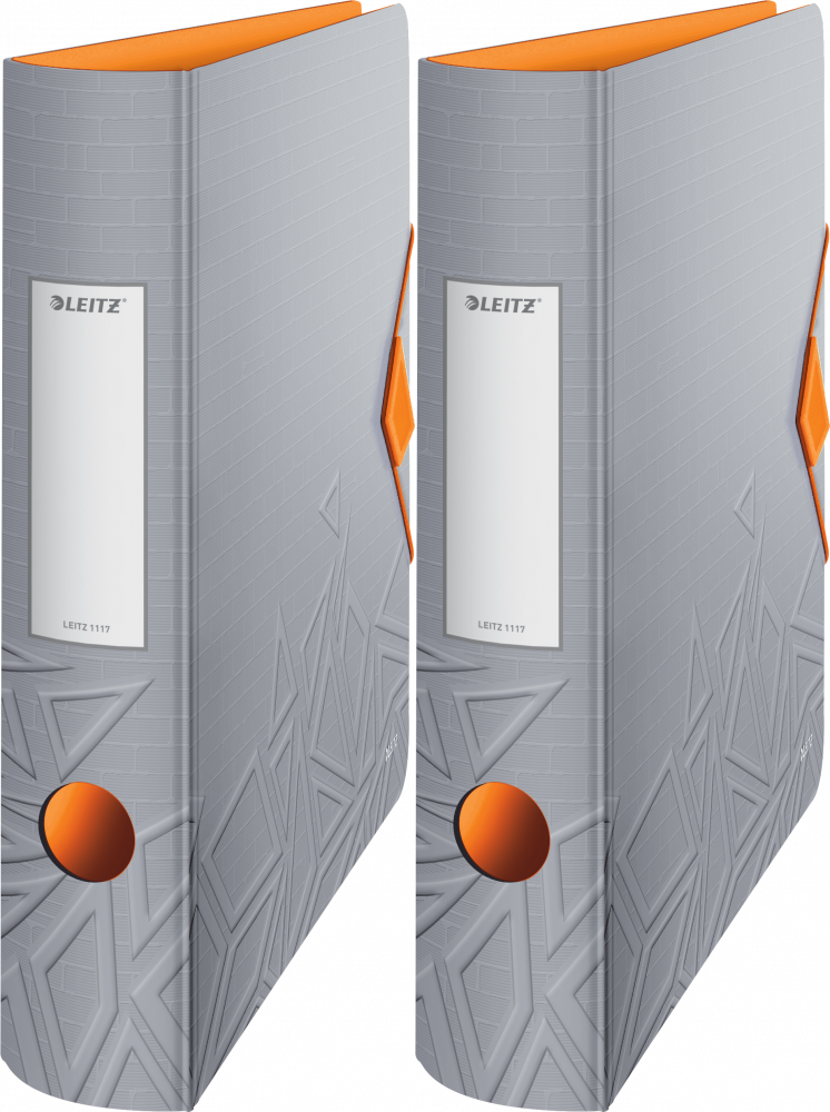 2x Segregator A4 Leitz 180° Active Urban Chic, 65mm, do 350 kartek, szary