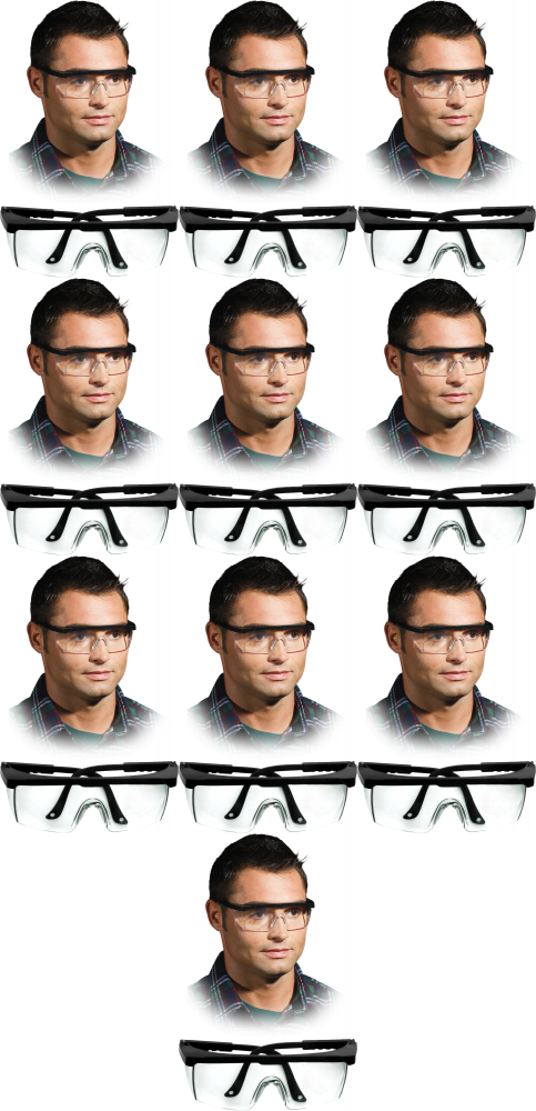 10x Okulary ochronne Reis Gog-Frameb, przeciwodpryskowe, bezbarwny