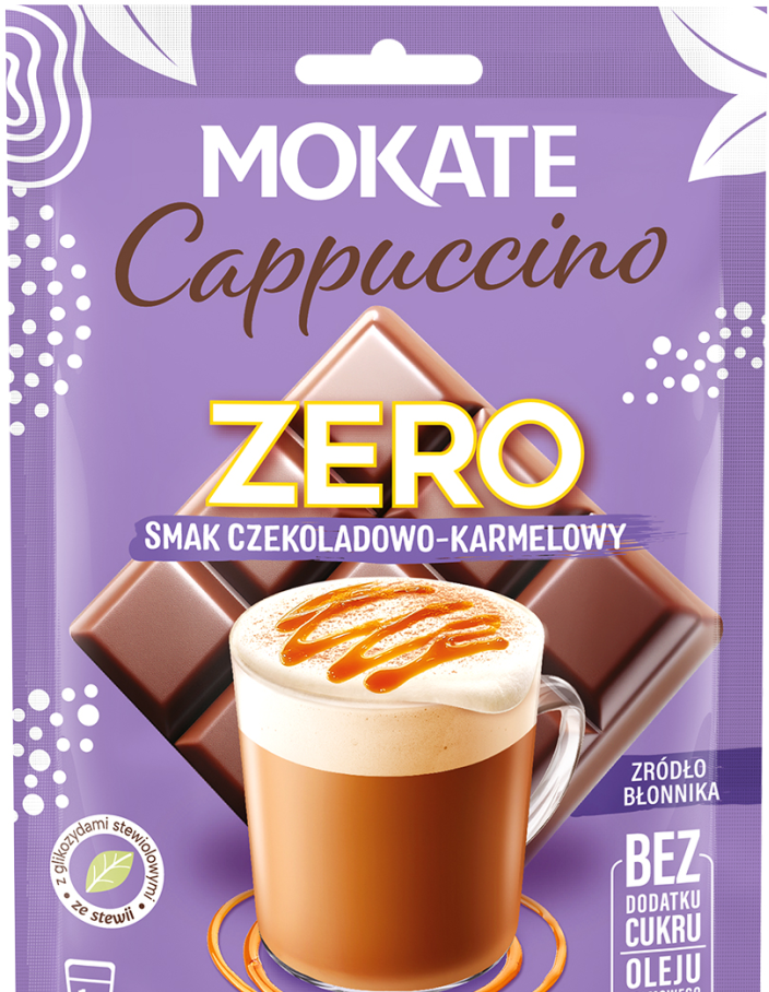 Kawa rozpuszczalna Mokate Cappuccino Zero, czekolada i karmel, 20g