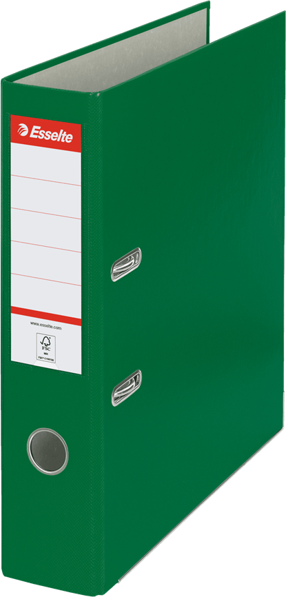 Segregator A4 Esselte, 75mm, do 500 kartek, ekonomiczny, zielony
