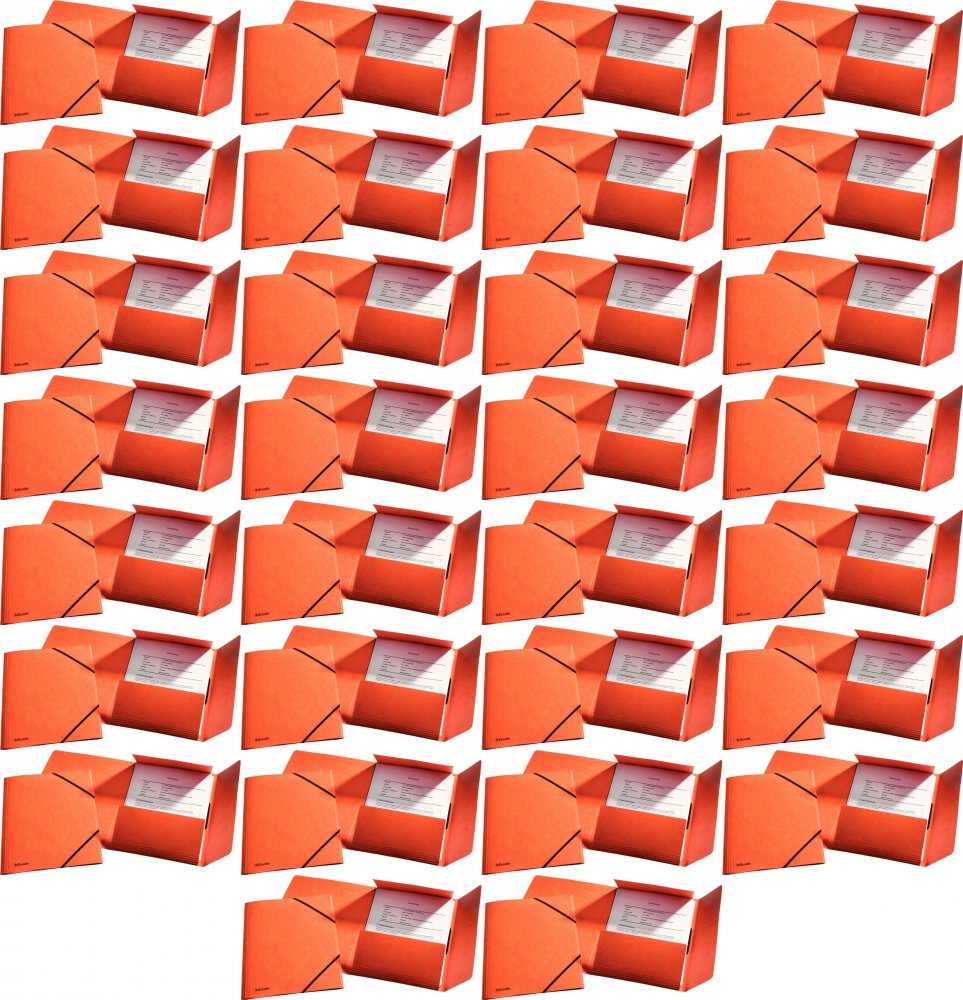 100x Teczka preszpanowa z narożną gumką Esselte, A4, 330g/m2, 4mm, pomarańczowy