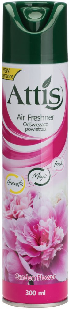 Odświeżacz powietrza Attis Gold Drop, spray, Garden Flower, 300ml