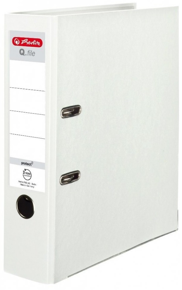 Segregator A4 Herlitz Q.file, 80mm, biały