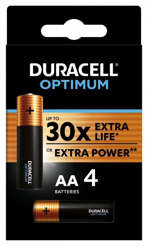 Bateria alkaliczna Duracell Optimum, AA, 4 sztuki