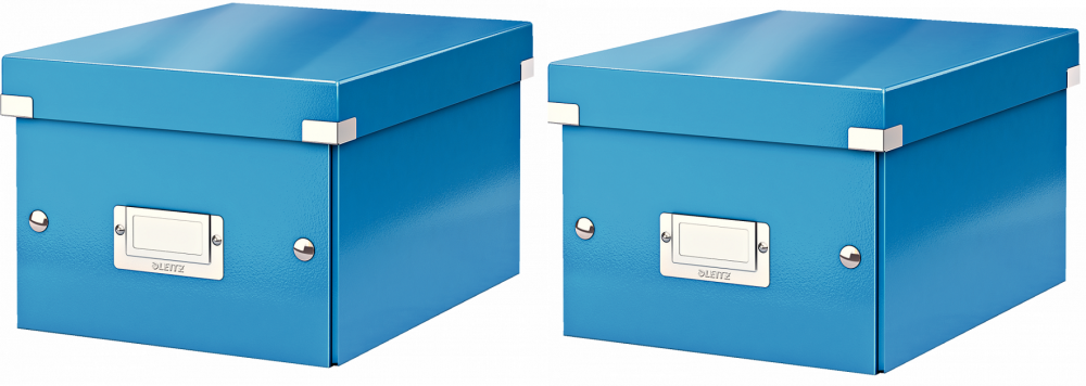 2x Pudełko do przechowywania Leitz Click&Store Wow, A5, niebieski