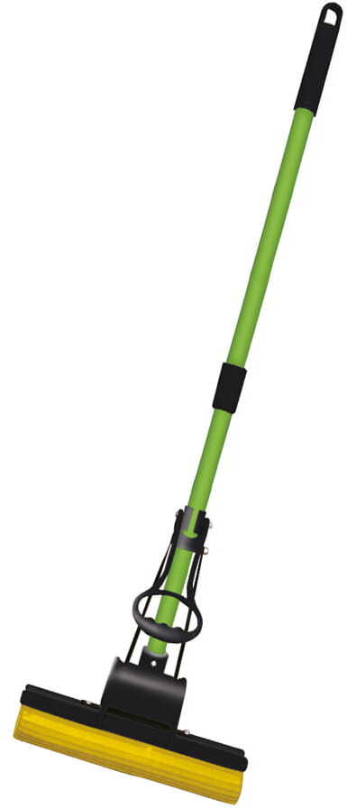 Outlet: USZKODZONY Mop gąbczasty Azur, końcówka+kij, zielono-żółty