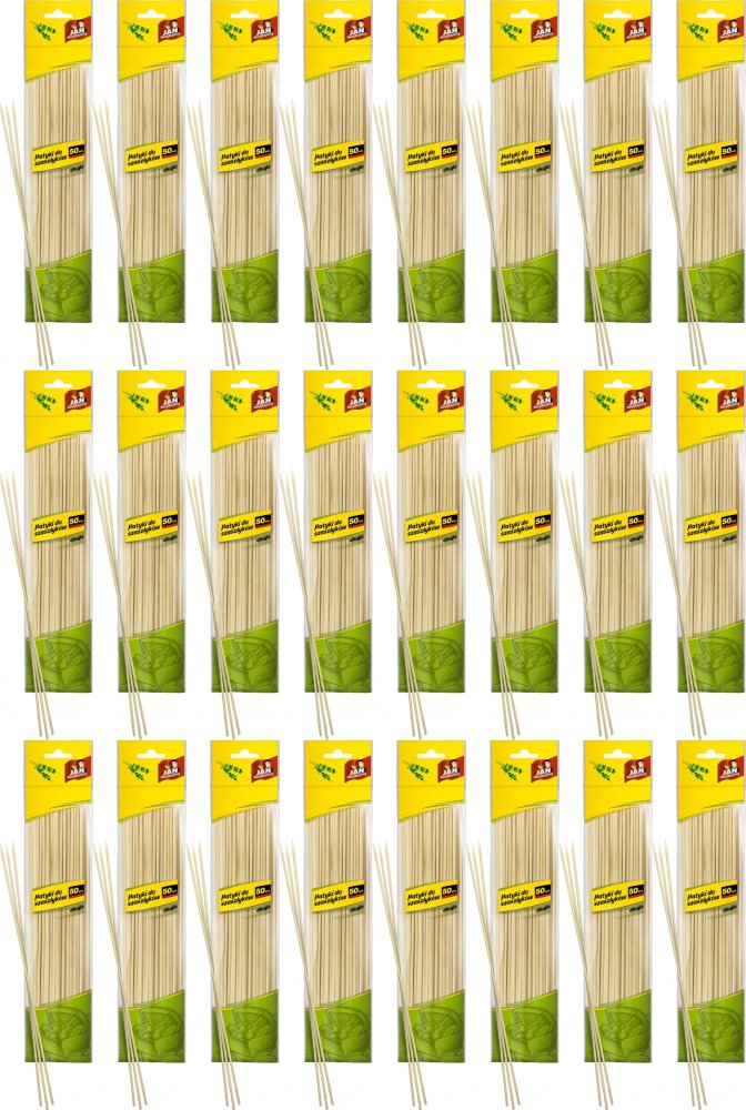 24x Patyczki do szaszłyków Jan Niezbędny, długie, 30cm, 50 sztuk