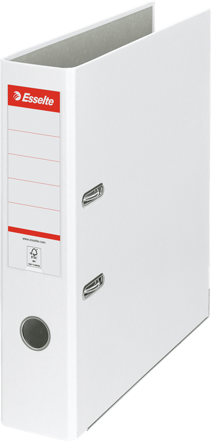 Segregator A4 Esselte, 75mm, do 500 kartek, ekonomiczny, biały