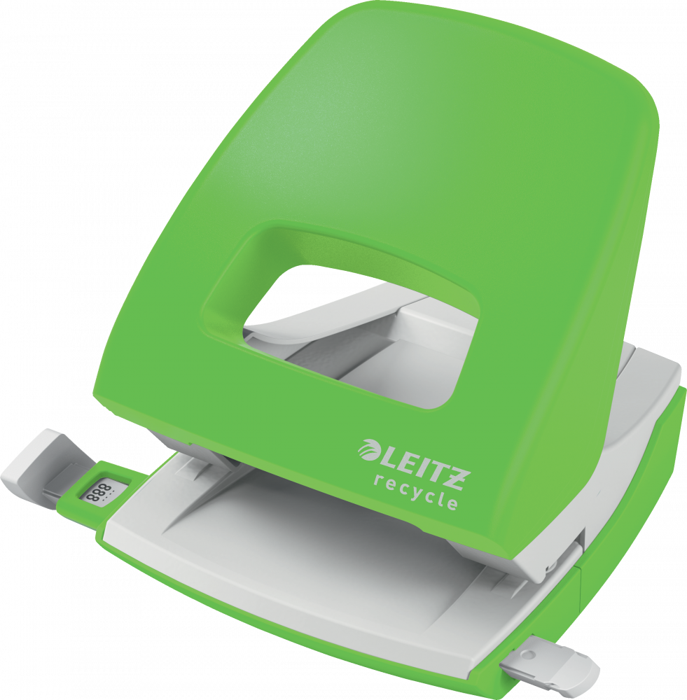 Dziurkacz Leitz NeXXt Recycle, do 30 kartek, zielony