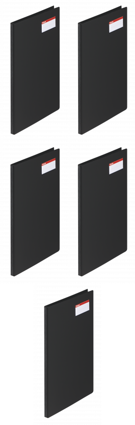 5x Segregator konferencyjny Esselte, A4, z klipsem, czarny