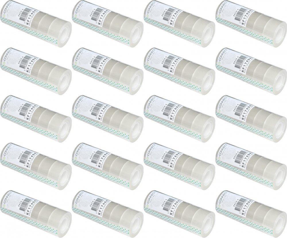 20x Taśma klejąca Q-Connect, 24mmx30m, 6 sztuk, przezroczysty