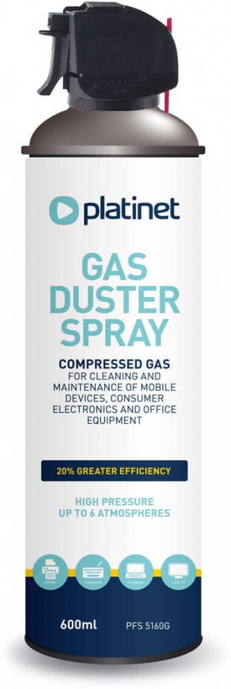 Sprężone powietrze Platinet PFS5160G, z pistoletem, 600ml