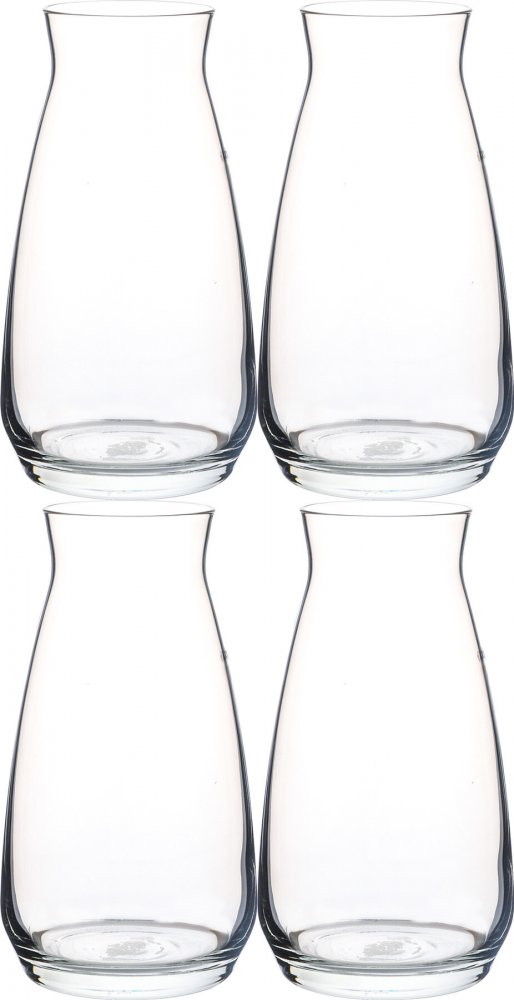 4x Wazon szklany Altom Design, 18.5cm, przezroczysty