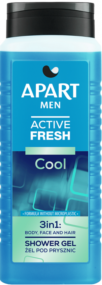 Żel pod prysznic Apart 3w1 Men, Active Fresh Cool, 500ml