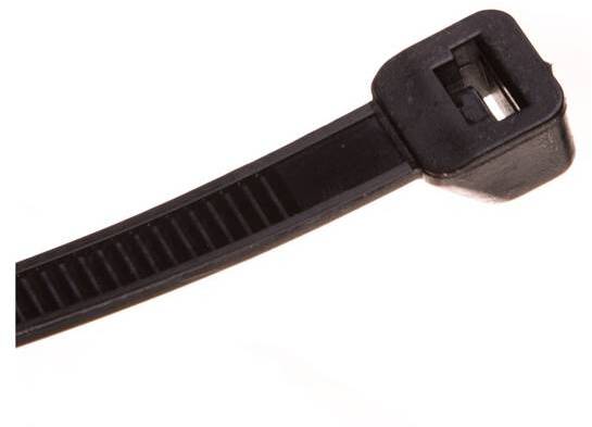 Opaska zaciskowa Ergom TKUV 40/8, odporna na UV, 100 sztuk, czarny