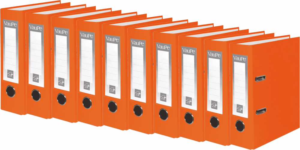 10x Segregator A5 VauPe FCK, 75mm, do 500 kartek, pomarańczowy