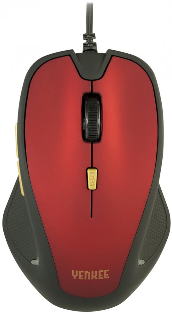 Mysz przewodowa Yenkee YMS 1010BK Dakar, optyczna, czerwony