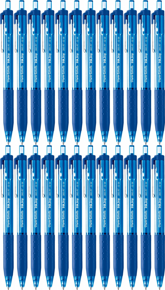 24x Długopis automatyczny Paper Mate, InkJoy 300RT, M, niebieski