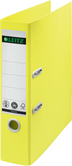 Segregator A4 Leitz 180° Recycle, 80mm, do 600 kartek, żółty