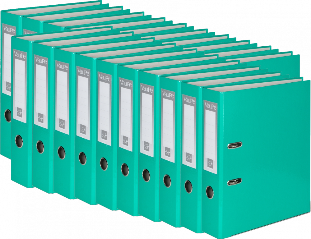 20x Segregator A4 VauPe FCK, 75mm, do 500 kartek, turkusowy