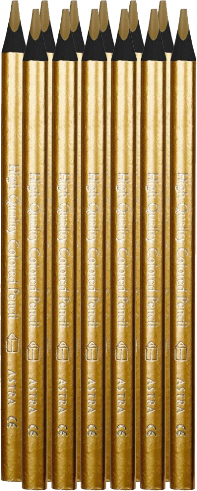 12x Kredka ołówkowa trójkątna Astra Jumbo, złota